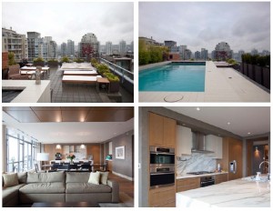 Downtown Vancouver Furnished Penthouse Rental Private Rooftop Pool and Patio