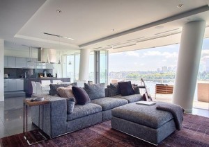 Yaletown Vancouver Luxury Furnished Condo at The Erickson: Living Room